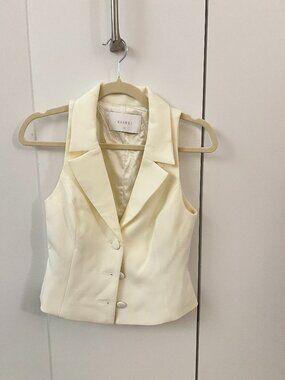 Meshki white Button Top- Size 2